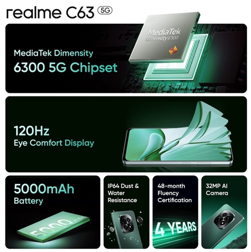 Realme C63 5G Specifications