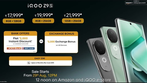 iQOO Z9s Launch offers