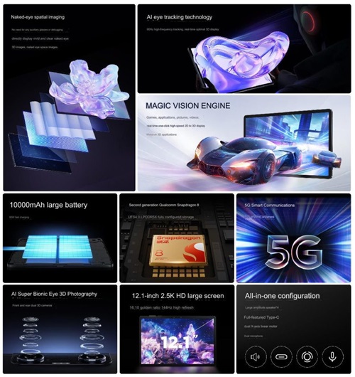 REDMAGIC Tablet 3D Explorer Edition Specifications