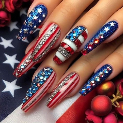 4th of July 2025 Nails Design Ideas Images