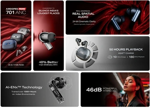 Boat Airdopes Prime 701 ANC 2025 Features