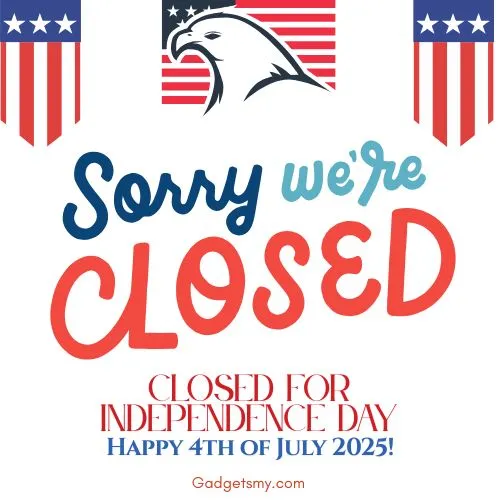 Happy 4th of July 2025 Closed Sign