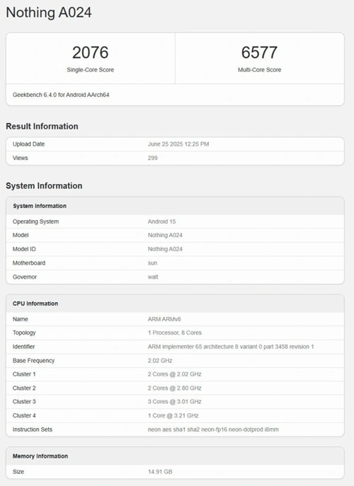 Nothing Phone 3 Specifications
