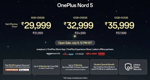 OnePlus Nord 5 Price in India
