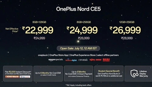 OnePlus Nord CE5 Price in India
