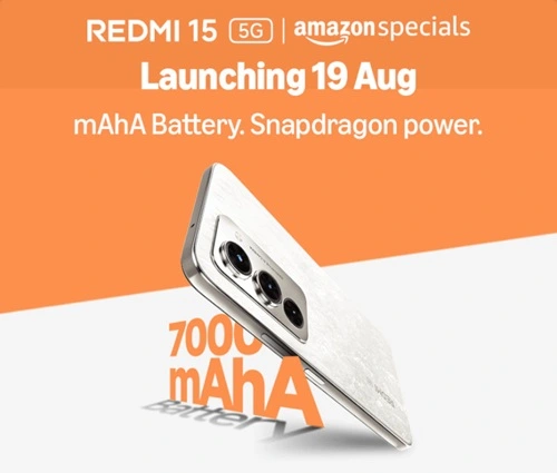 Redmi 15 5G to launch in India on August 19th
