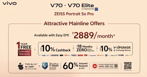 Vivo V70 Online Launch offers