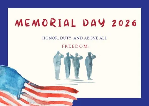 Memorial Day 2026 Greetings Card