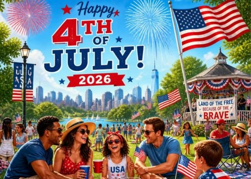 Happy 4th of July 2026 Clipart Images