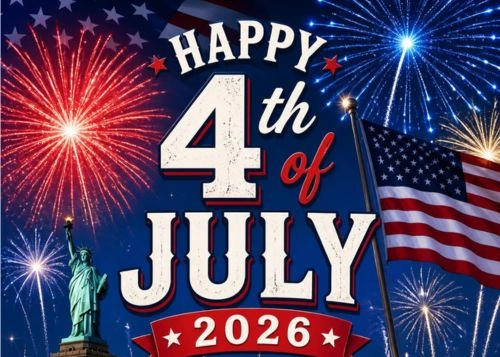 Happy 4th of July 2026 Flag Clipart