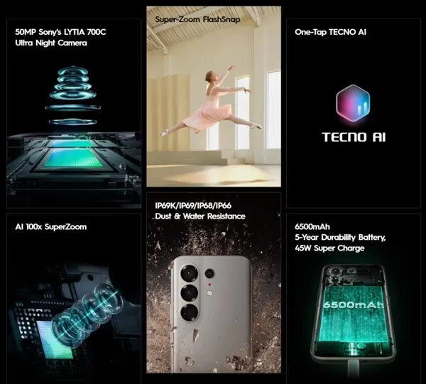 TECNO CAMON 50 Ultra 5G Features TECNO CAMON 50 Ultra 5G Features