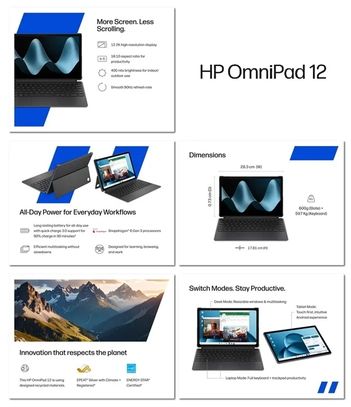 HP OmniPad 12 Features