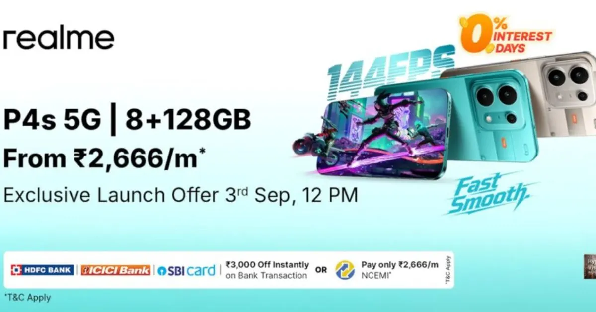 Realme P4s 5G Price in India